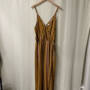 Mustard Striped Jumpsuit